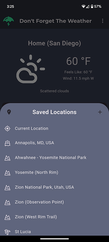 Manage Locations View