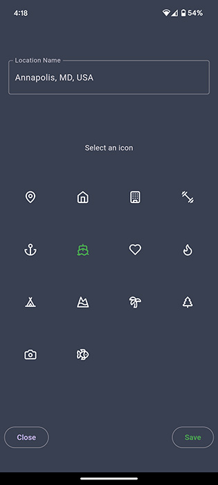 Save Search Location